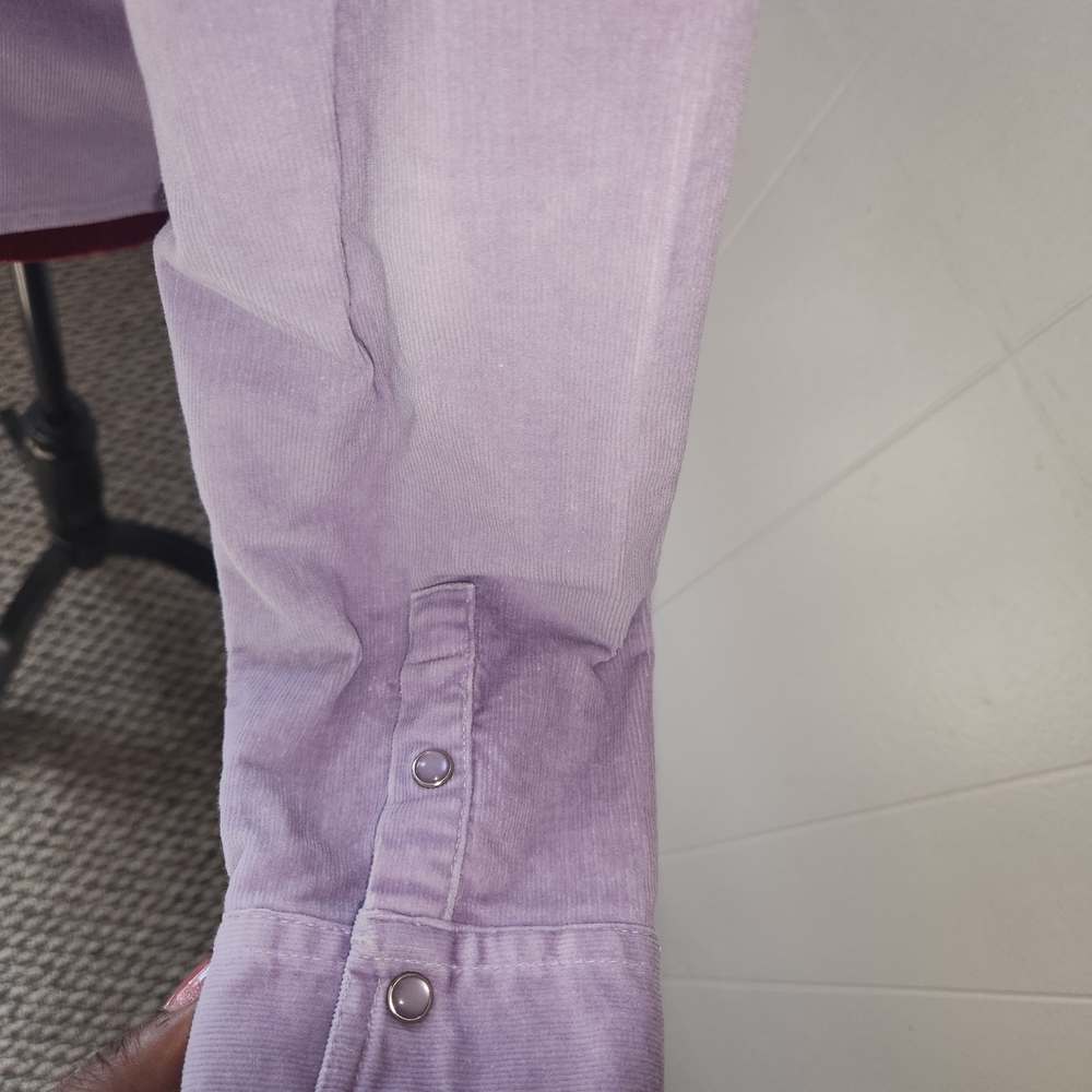 Vintage Lavender Purple Corduroy Shirt Jacket - Picture 5 of 10